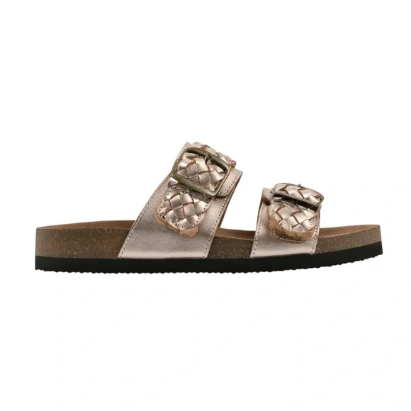 WHITE MOUNTAIN Women's Braided Double-Buckle Signature Footbed Sandal - Picture 4 of 10